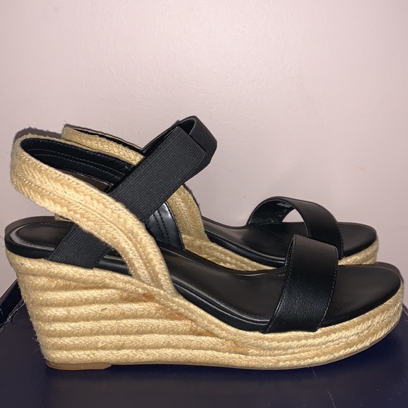Chaps Women’s Size 10 Black Wedges - Picture 3 of 4